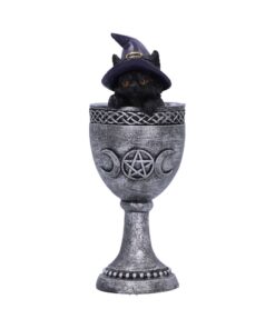 BLACK CAT ORNAMENT COVEN CUP STATUA NEMESIS NOW