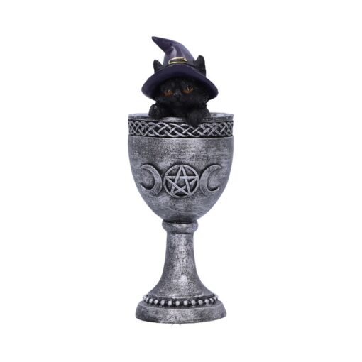 BLACK CAT ORNAMENT COVEN CUP STATUA NEMESIS NOW