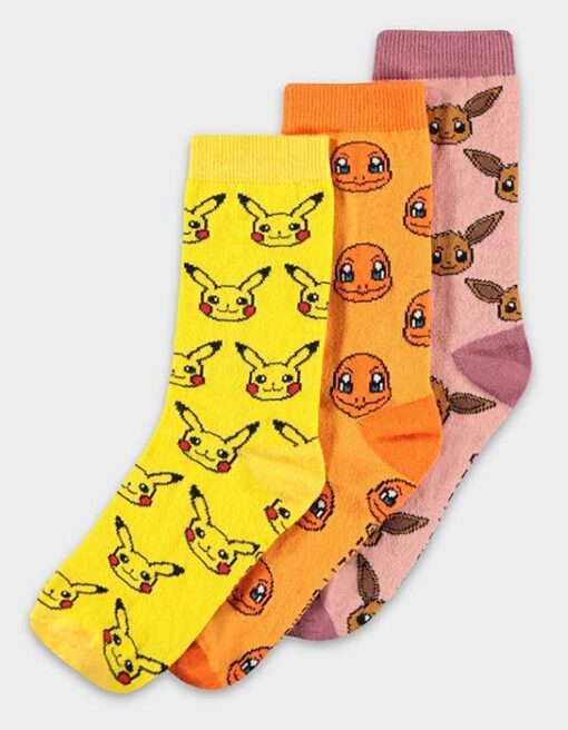 Calze 3 Paia Pokemon Crew Calzini 43/46 - Gadget
