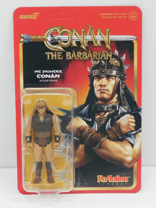 Conan The Barbarian Reaction Action Figura Wave 01 Pit Fighter Conan 10 Cm Super7 (Spedito in 24 ore)