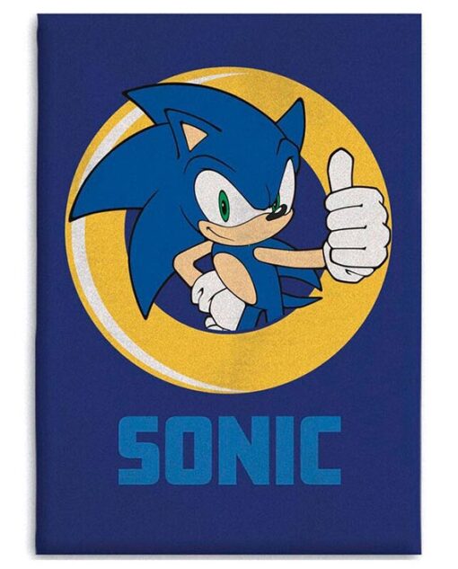 COPERTA IN PILE SONIC OK THE HEDGEHOG - ACCESSORI