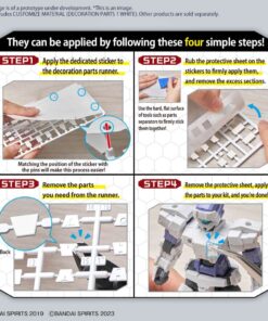 CUSTOMIZE MATERIAL DECORATIO PRTS 1 WHIT Model Kit Bandai Model Kit Gunpla