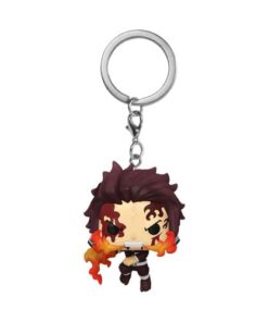 Demon Slayer: Kimetsu No Yaiba Pop! Vinile Portachiavis 4 Cm Tanjiro(dancing Flash)  Funko