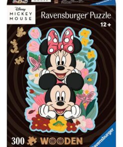 Disney In Legno Jigsaw Puzzle Mickey & Minnie (300 Pezzi) Ravensburger