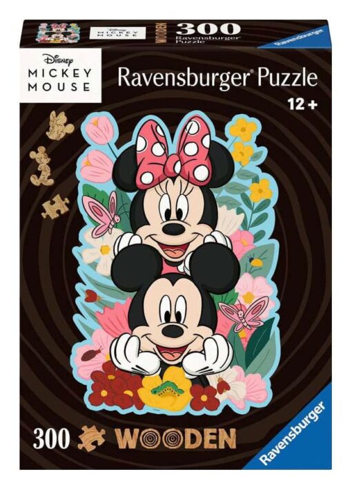 Disney In Legno Jigsaw Puzzle Mickey & Minnie (300 Pezzi) Ravensburger