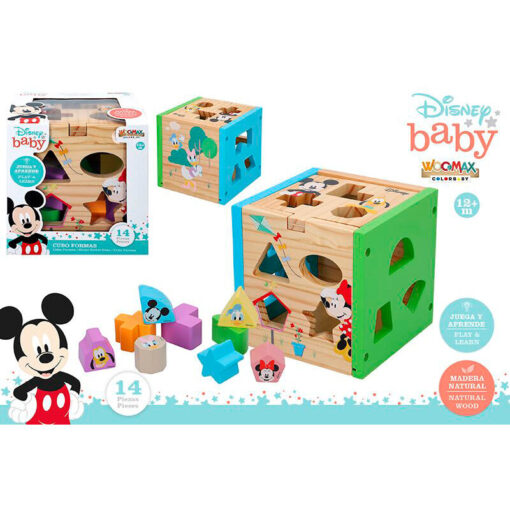 Disney Mickey Minnie In Legno Cube Forms Woomax