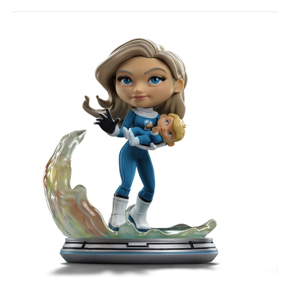Fantastic Four Mini Co. Pvc Figura Invisible Woman E Franklin 15 Cm Iron Studios