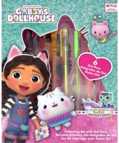 Gabbys Dollhouse Agenda + 6 Gel Penne Set Bambino Licensing