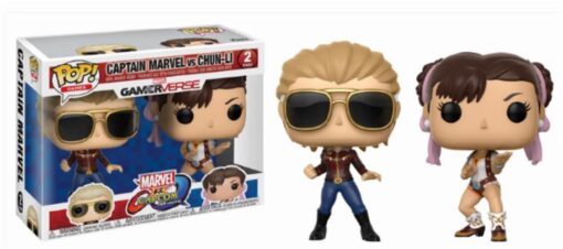 Games - Pop Funko Vinile Figura 2 Pack Captain Marvel Vs Chun-li Funko Figures