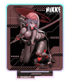 Goddess Of Victory: Nikke Crouching Series Acrylic Stand Scarlet Holographic 14 Cm Sakami Merchandise