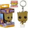 Guardiani Della Galassia Portachiavi Funko Pop! Vinile Groot Danzante 4 Cm