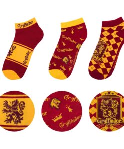 Harry Potter Ankle Calzini 3-pack Grifondoro taglia unica Cinereplicas