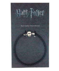 Harry Potter Black Leather Ciondolo Braccialetto The Carat Shop