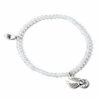 Harry Potter Bracciale Perle Bianche Ciondolo Boccino D'Oro Argento Distrineo