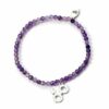 Harry Potter Bracciale Perle Viola Ciondolo Occhiali e Cicatrice Harry Distrineo