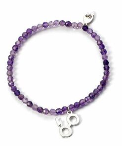 Harry Potter Bracciale Perle Viola Ciondolo Occhiali e Cicatrice Harry Distrineo