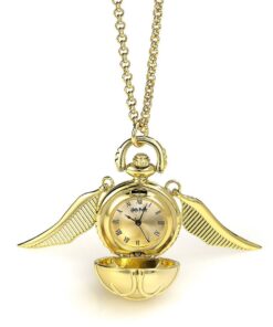 Harry Potter Collana con Pendente Orologio Boccino D'oro The Carat Shop