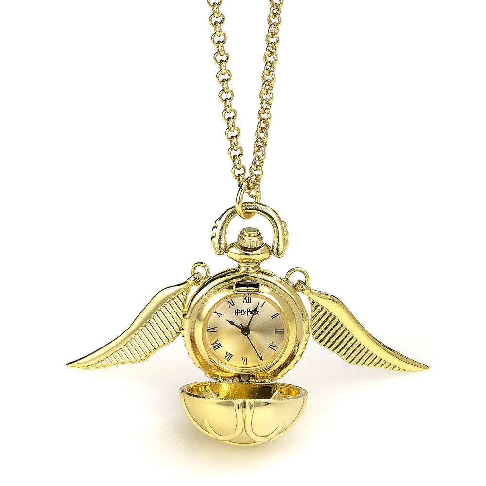 Harry Potter Collana con Pendente Orologio Boccino D'oro The Carat Shop