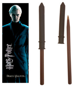 Harry Potter Draco Malfoy Wand Pen E Segnalibro Noble Collection