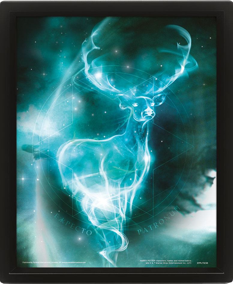 Harry Potter Framed 3D Effect Poster Pack Expecto Patronum 26 X 20 Cm (3) Pyramid International