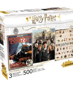 Harry Potter Jigsaw Puzzle Movie Poster 3-pack (500 Pezzi) Aquarius
