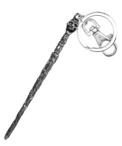 Harry Potter Metal Portachiavi Deathly Eater Wand Con Figure Int.