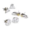 Harry Potter Orecchini 3-pack Snitch/doni Della Morte/binario 9 3/4 (silver Plated) Carat Shop
