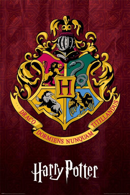 Harry Potter Poster Pack Colourful Crest Hogwarts 61 X 91 Cm  Pyramid International