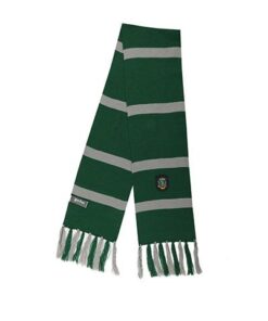 Harry Potter Sciarpa per Costume Adulto Serpeverde Verde e Grigia Distrineo