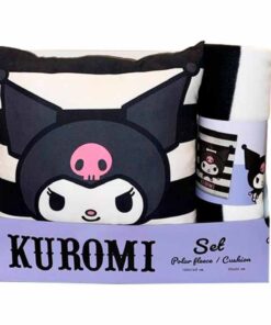 Hello Kitty Kuromi Coperta In Pile + Cuscino Set Sanrio