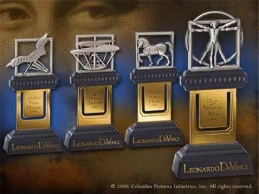 Il Codice da Vinci Set 4 Segnalibri Leonardo da Vinci Noble Collection