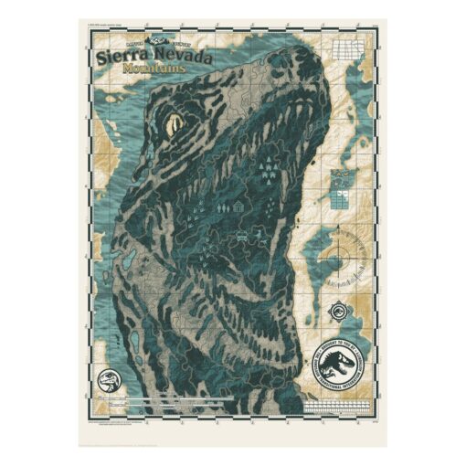 Jurassic World Art Print Sierra Nevada Mountains Edizione Limitata 42 X 30 Cm Fanattik