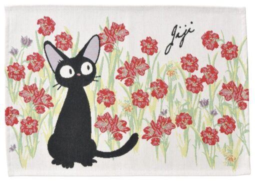 Kiki's Delivery Service Cloth Lunch Napkin Jiji Red Flowers Marushin
