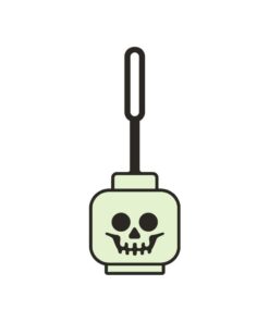 LEGO Minifigures Luggage Tag Skeleton Head Glow In The Dark 10 Cm Joy Toy (IT)