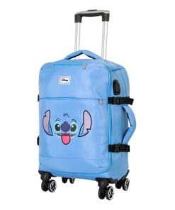 Lilo & Stitch 4-wheel Cabin Valigia Stitch Face Blue 55 Cm Karactermania