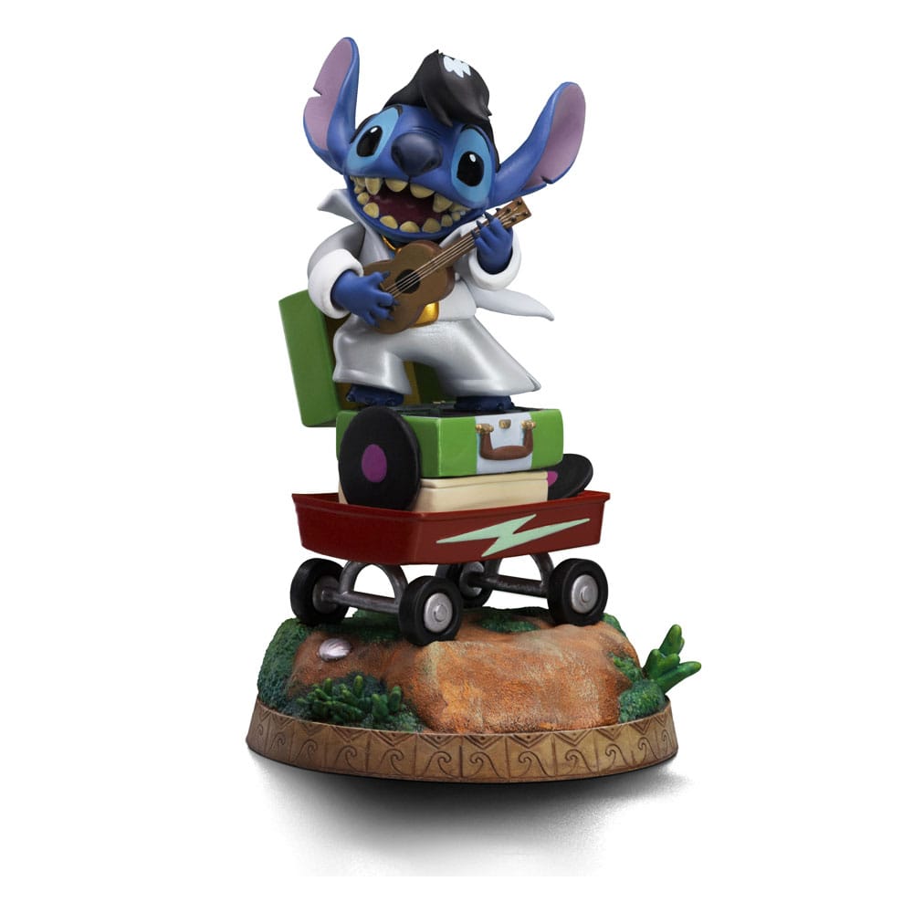 Lilo & Stitch Art Scale Statua 1/10 Stitch King Of Rock 17 Cm Iron Studios
