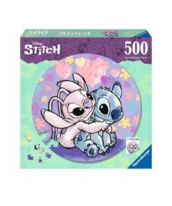 Lilo & Stitch Round Jigsaw Puzzle Stitch (500 Pezzi) Ravensburger