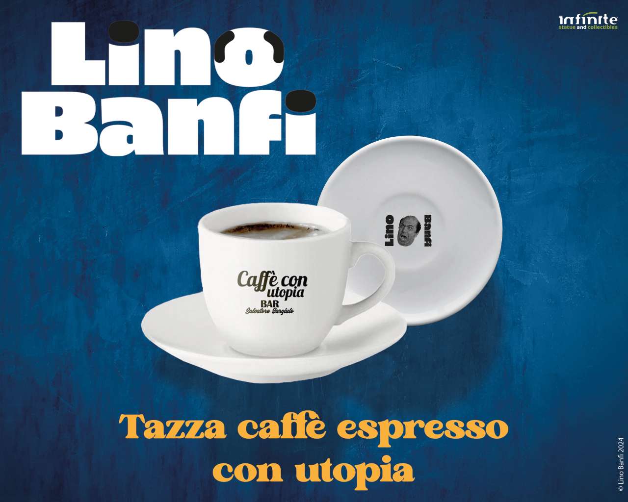 Lino Banfi Tazza Di Ceramica Caffe Con Utopia Espresso Infinite Statue