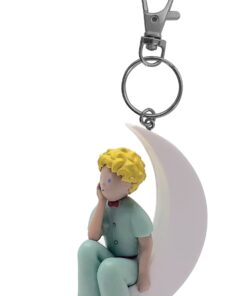 LITTLE PRINCE SITTING ON THE MOON KCHAIN PORTACHIAVI PLASTOY