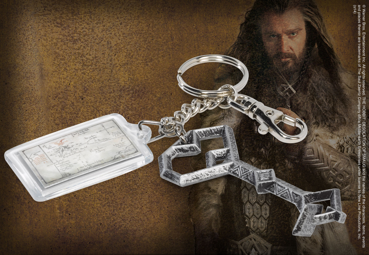 Lo Hobbit Chiave e Portachiavi Mappa Terra di Mezzo di Thorin Noble Collection