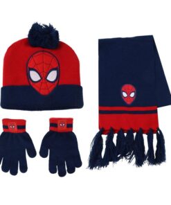 Marvel Spiderman Winter Set Scalda Collo Cappello Guanti Cerdà