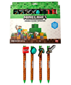 Minecraft Set Di 8 Coloured Erasable Penne Puckator