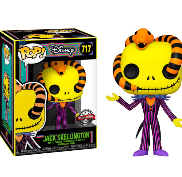 Nightmare Before Natale Pop! Disney Vinile Figura Jack (snake) (blklt) 9 Cm Funko