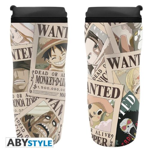One Piece  Tazza Da Viaggio 355 Ml "Wanted" Abystyle