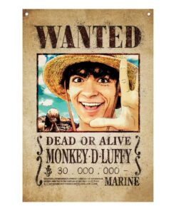 One Piece Wall Banner Luffy Wanted 120 X 85 Cm FaNaTtik