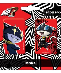 Persona 5 Royal Spilla Badges 2-pack Mona / Morgana Popbuddies