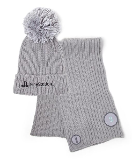 Playstation - Silver Berretto & Sciarpa Regalo Set Difuzed