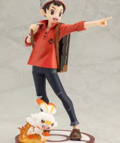 Pokémon Artfxj Statua 1/8 Victor & Scorbunny 21 Cm Kotobukiya