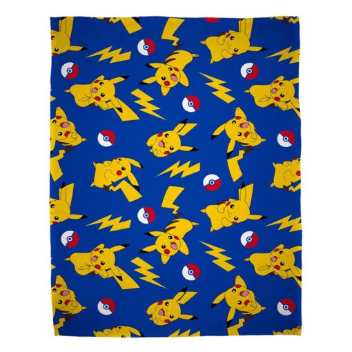 Pokemon Blanket Pikachu Allover Print  130 X 170 Cm Herding
