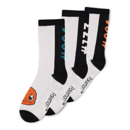 Pokemon Calzini 3-pack Heads Black & White 39-42 Difuzed